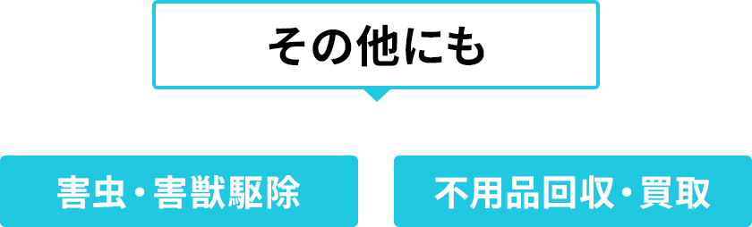 その他　害虫・害獣駆除　不用品回収・買取　